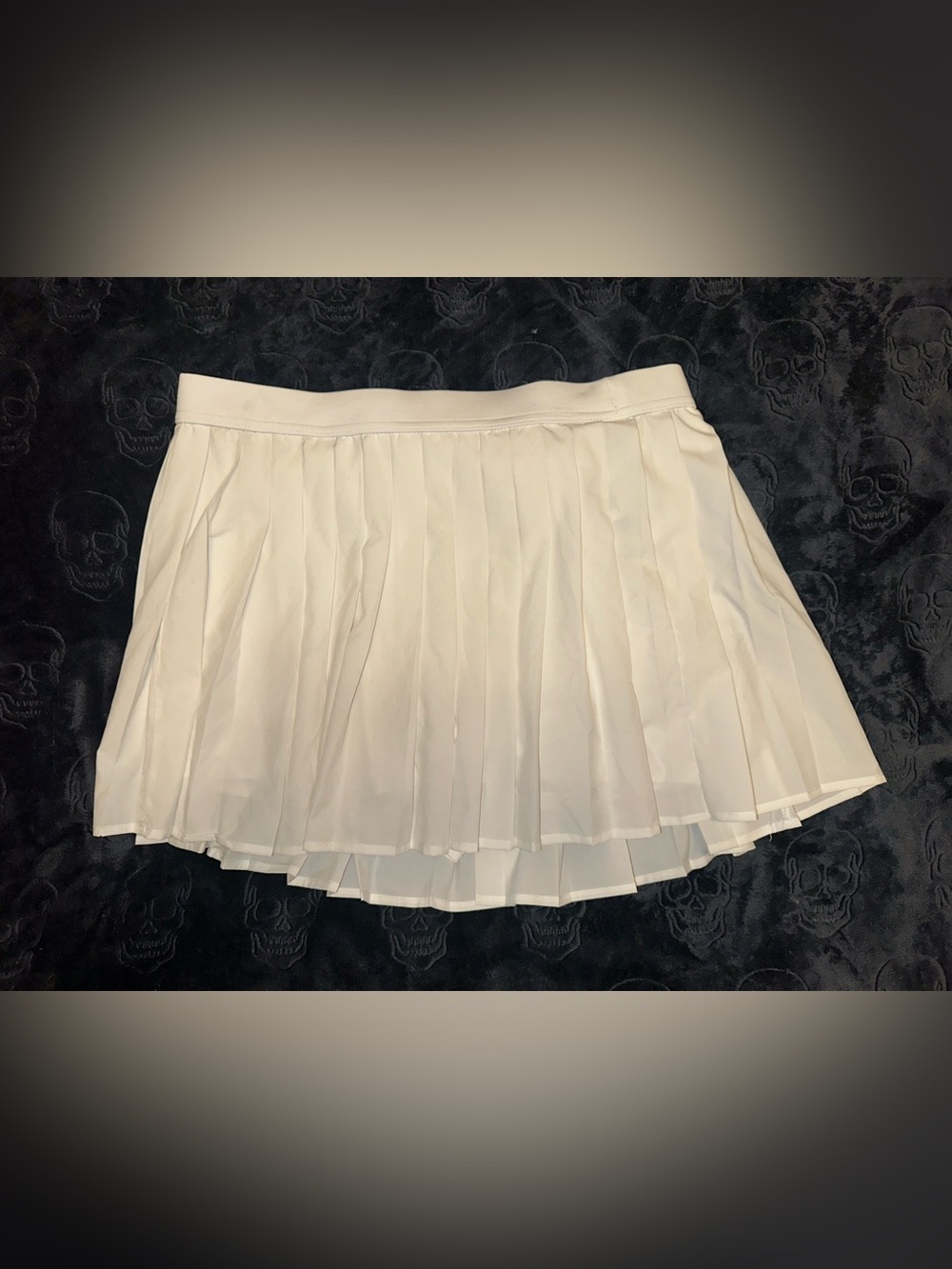 White Pleated Mini Skirt